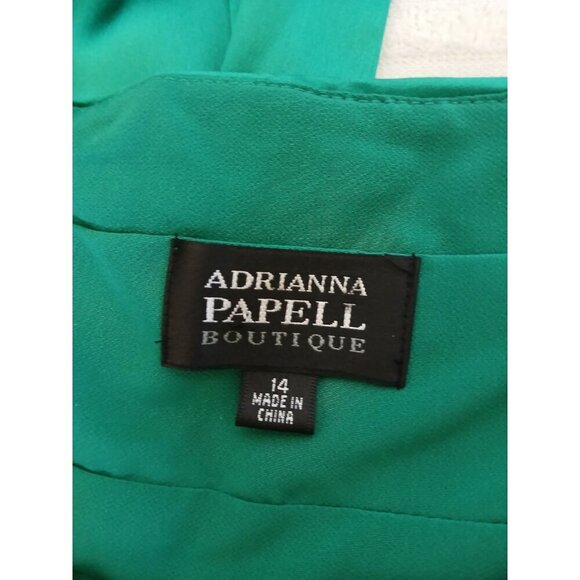 Adrianna Papell Boutique Dress 14 Elegant Halter  Beaded Evening Coctail Party - Picture 15 of 16